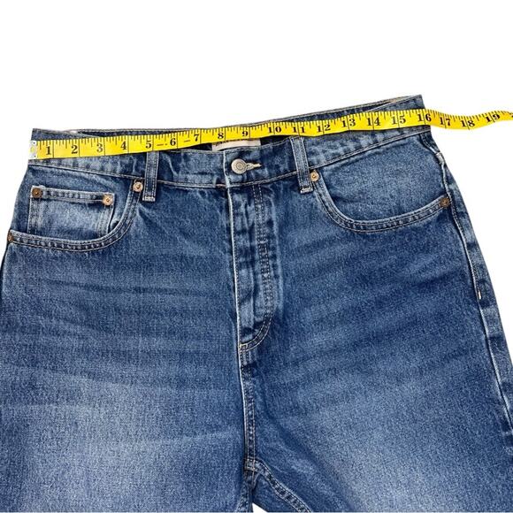 Zara Women Denim Straight Leg High Rise Jeans Medium Wash US 10 - Picture 10 of 13